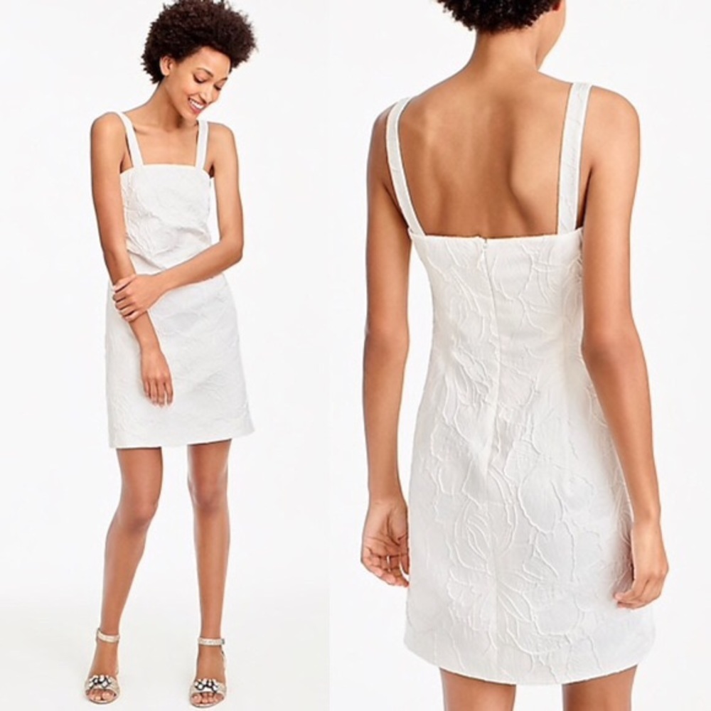 J. Crew Embossed Floral Shift Dress